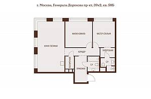 евро-3 c ремонтом и мебелью в ЖК West Garden. Рис. 36