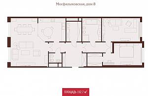 Шикарная квартира в ЖК "Дом на Мосфильмовской". Рис. 30