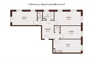 3-х ком.кв 85,8 м² 5из10 эт.. Рис. 33