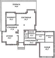 Трехэтажный дом площадью 780 кВ.м